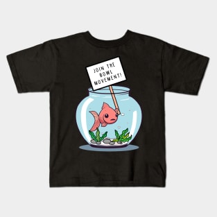 Bowl Movement Fish Pun Dad Joke Men Women Funny Graphic Kids T-Shirt